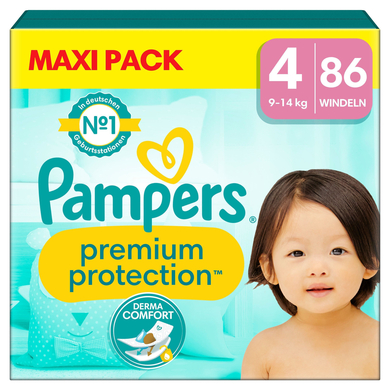 Image of Pampers Premium Protection , maat 4 Maxi, 9-14kg, Maxi Pack (1x 86 luiers)
