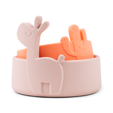 Done by Deer™ Bol enfant Lalee silicone rose/corail lot de 2