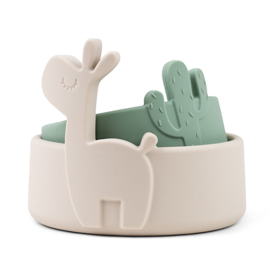 Done by Deer™ Bol enfant Lalee silicone sand/vert lot de 2