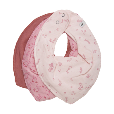 pippi Bandana bébé Rose lot de 3