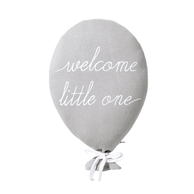 Nordic Coast Company Cuscino decorativo a palloncino welcome little one grigio