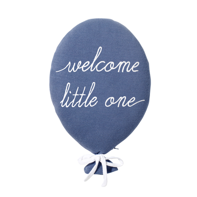 Nordic Coast Company Dekorativ kuddeballong welcome little one blå