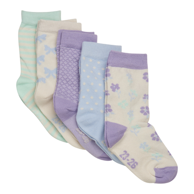 Minymo Lot de 5 chaussettes Lavender