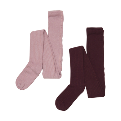 Minymo Collants pack de 2 lilas burnished