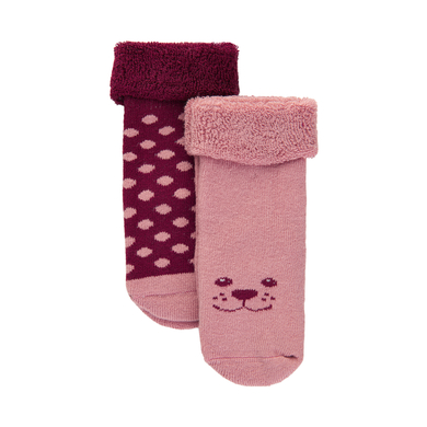Minymo Lot de 2 chaussettes premier âge Old Rose