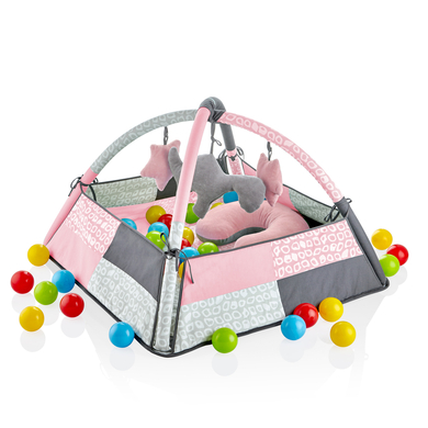 babyGO - Lekmatta med bollar rosa