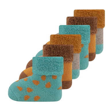 Ewers Lot de 6 chaussettes pour bébé Drops beige