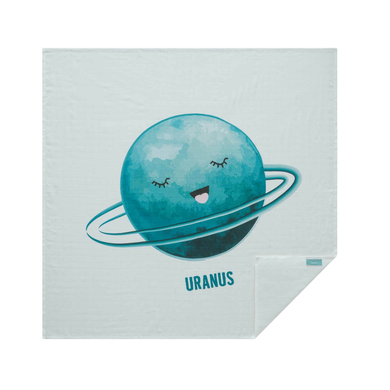 hibboux® Tagesdecken Musselin 75×75 Cosmic-Uranus Multicolor