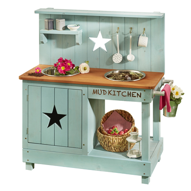 MUDDY BUDDY Buitenspeelkeuken Adventurer Star petrol blauw