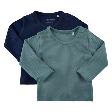 Minymo Långärmad skjorta 2 pack Goblin Blue