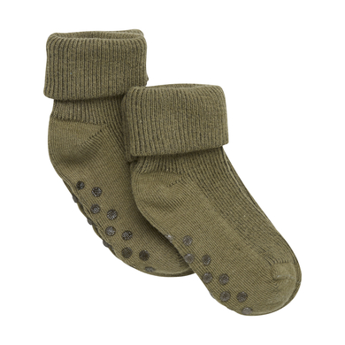 Minymo Chaussettes à stoppeurs, pack de 2, Herbe séchée