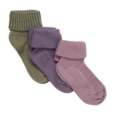 Minymo Lot de 3 chaussettes bébé Orchid Haze