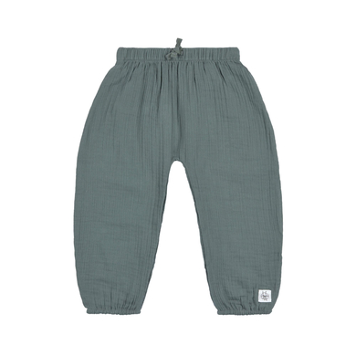 LÄSSIG Pantalon en mousseline petrol green
