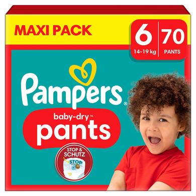 Image of Pampers Baby-Dry Pants, taglia 6 Extra Large 14-19 kg, confezione Maxi (1 x 70 Pants)