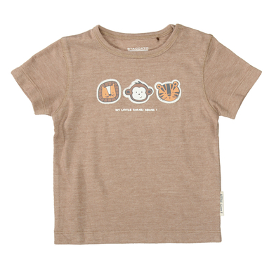 Staccato T-shirt toffee structuré