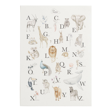 Cam Cam® COPENHAGEN Poster alphabet animaux et plantes
