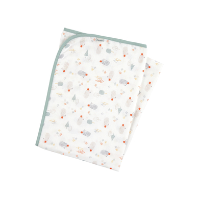 Sterntaler Plaid bébé mousseline hérisson vert