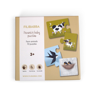 Image of Filibabba Puzzle per genitori e figli - Animali della fattoria