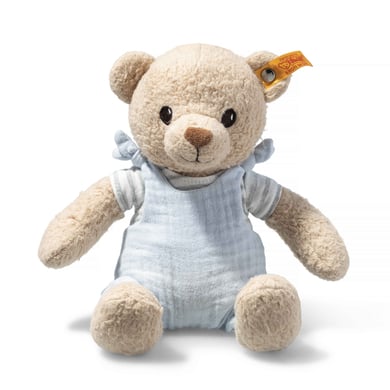 Steiff Ours en peluche Niko beige/bleu GOTS, 26 cm