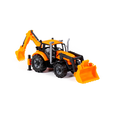 Levně POLESIE ® Traktor PROGRESS Rypadlonakladač orange