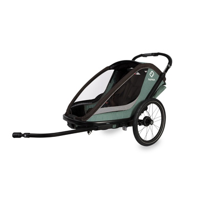 hamax Remorque de vélo enfant Cocoon 2 places green/black