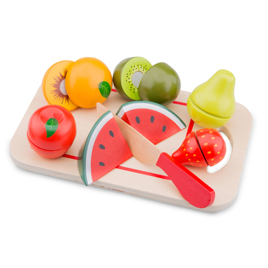 Bilde av New Class Ic Toys Skjæresett Frukt Med Brett 8 Deler Fargerik