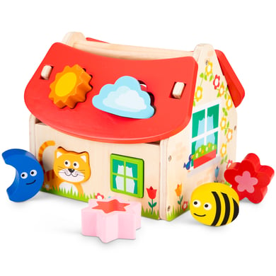 new class ic toys juego de clasificar casa de 8 piedras de colores