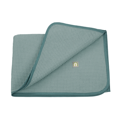 odenwälder Plaid enfant piqué gaufré mineral green