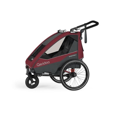 Qeridoo® Kinderfahrradanhänger Sportrex 1 Limited Edition Cayenne Red Kollektion 2023