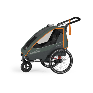 Levně Qeridoo ® Sportrex2 vozík za kolo Limited Edition Forest Green