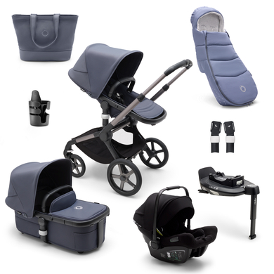 bugaboo Poussette trio combinée 3en1 Fox 5 kit naissance Graphite/Stormy Blue