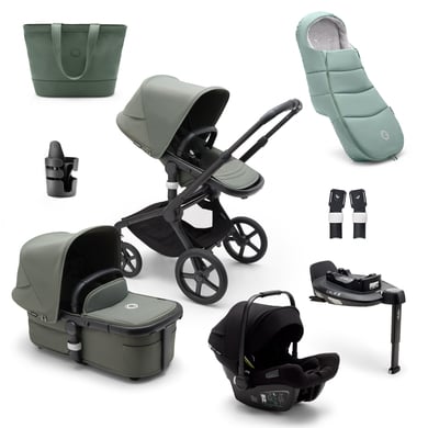 bugaboo Kombivagn Fox 5 Startpaket Black / Forest Green