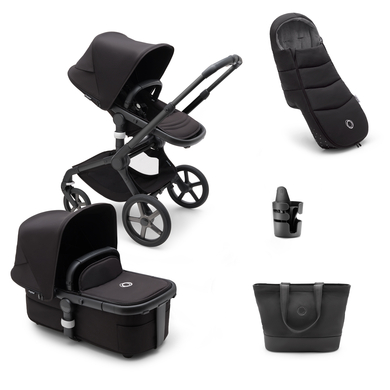 bugaboo Poussette duo combinée 2en1 Fox 5 accessoires Graphite/Midnight Black