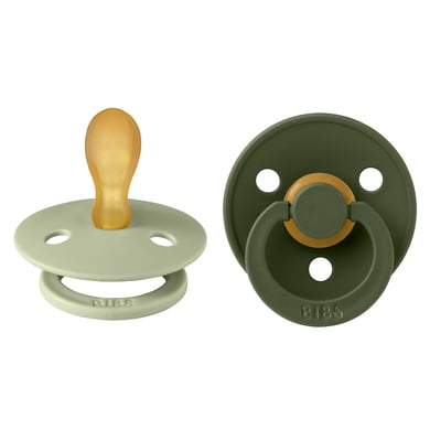 BIBS® Dummy Colour Symmetrical Teat Sage & Hunter Green 6-18 månader, 2 st.