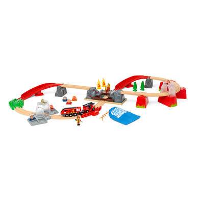 BRIO® Circuit de train action pompier Smart Tech Sound bois 36004