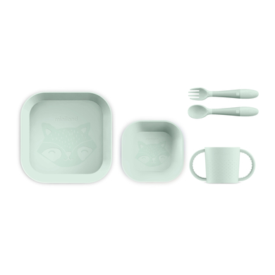 miniland Kit vaisselle enfant square mint