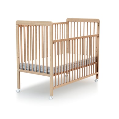 at4 baby cot essential con cuna corredera haya lacada 60 x 120 cm