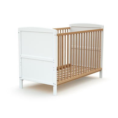 AT4 Lit à barreaux ESSENTIAL hêtre blanc hêtre 60x120 cm