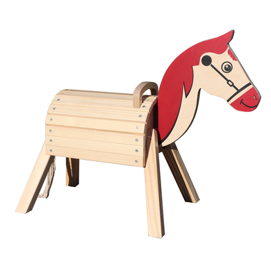 BLS Cheval de jardin enfant poney Duply Woody bois