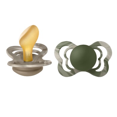 BIBS® Ciuccio Couture Camo Tie Dye Latex 6-36 mesi, 2 pz.