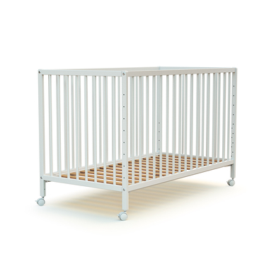 WEBABY Lit à barreaux cododo bois blanc 60x120 cm