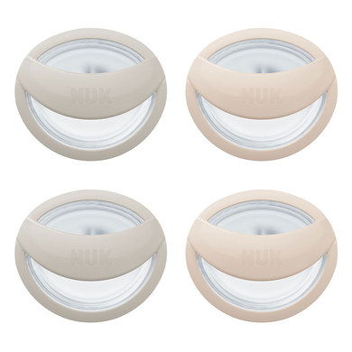 NUK Sucette MommyFeel 0-9 mois gris/beige lot de 4