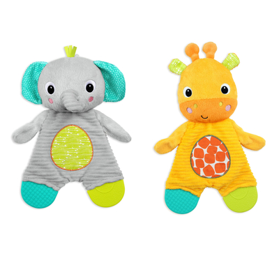 Bright Starts Peluche de dentition éléphant Snuggle&Teethe 0 mois+
