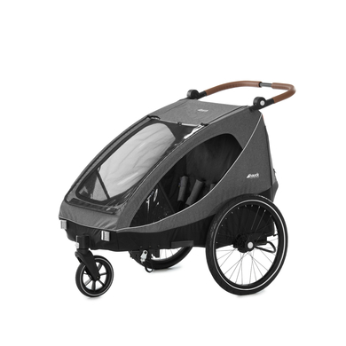 hauck 2in1 Fahrradanhänger und Buggy Dryk Duo Melange Grey