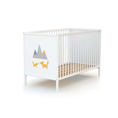 WEBABY Lettino Renard Fox con pannelli bianchi 60 x 120 cm