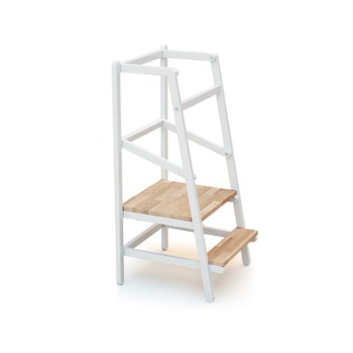 webaby torre de aprendizaje haya natural con blanco