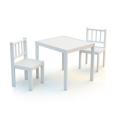 Image of WEBABY Tavolino e sedie faggio bianco