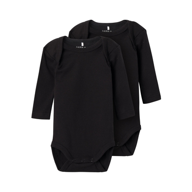 name it Body bébé manches longues Black lot de 2
