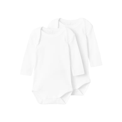 name it Långärmad bodysuit 2-pack B right White