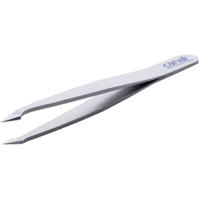 canal® Pince à cheveux inclinée/pointue, satinée inoxydable 9 cm